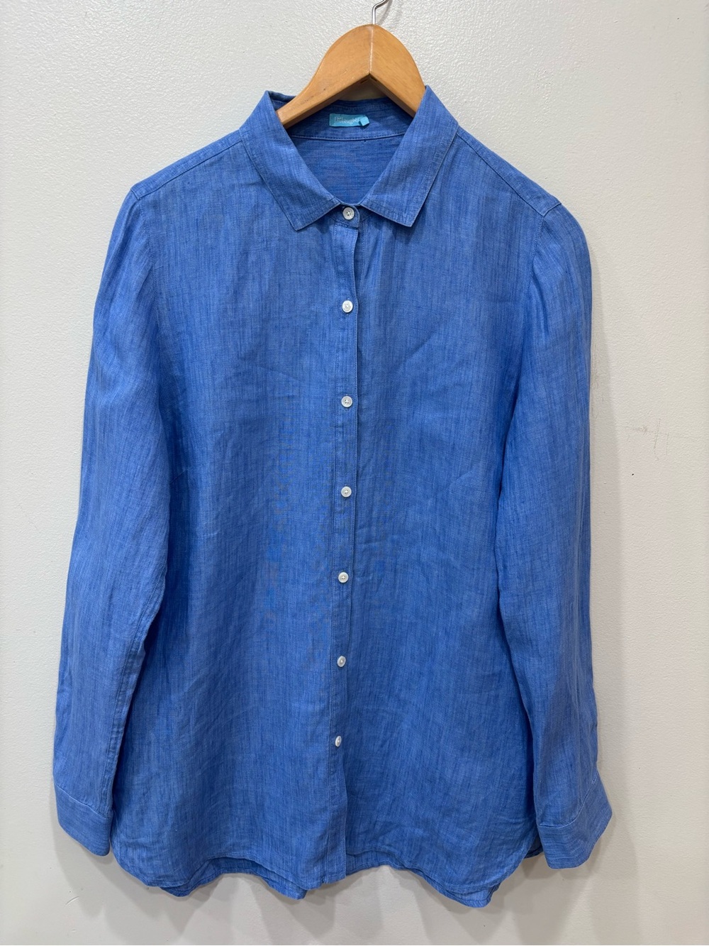 J. Mclaughlin 100% Linen Button-Down Long Sleeve Shirt Women’s Size Large